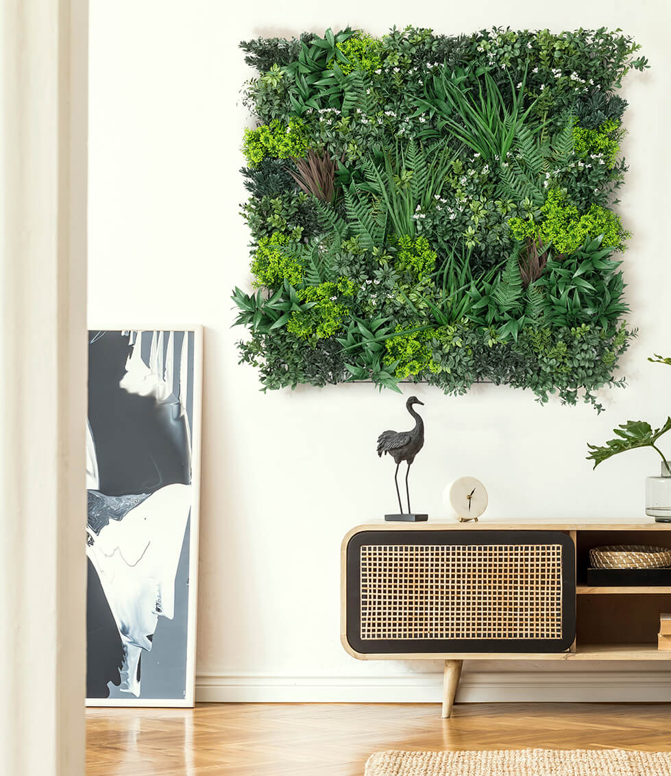 Residential artificial living wall decoration