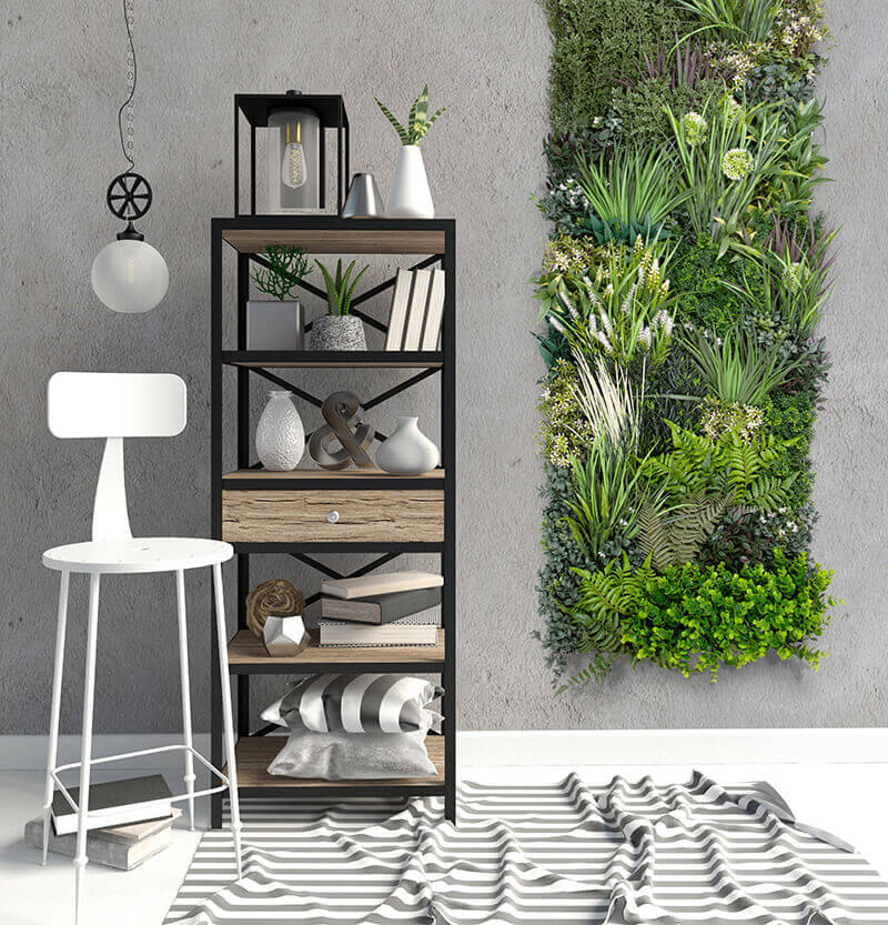 artificial living wall for living spaces