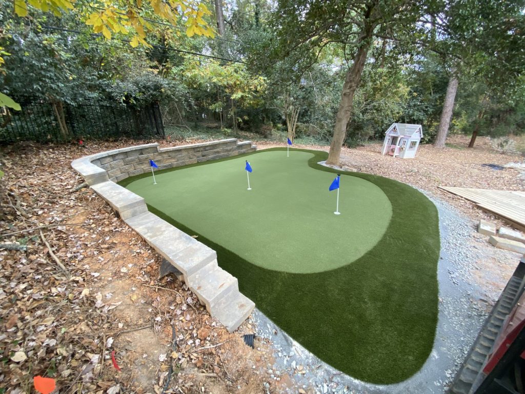 Golf green installed by SYNLawn in North Carolina