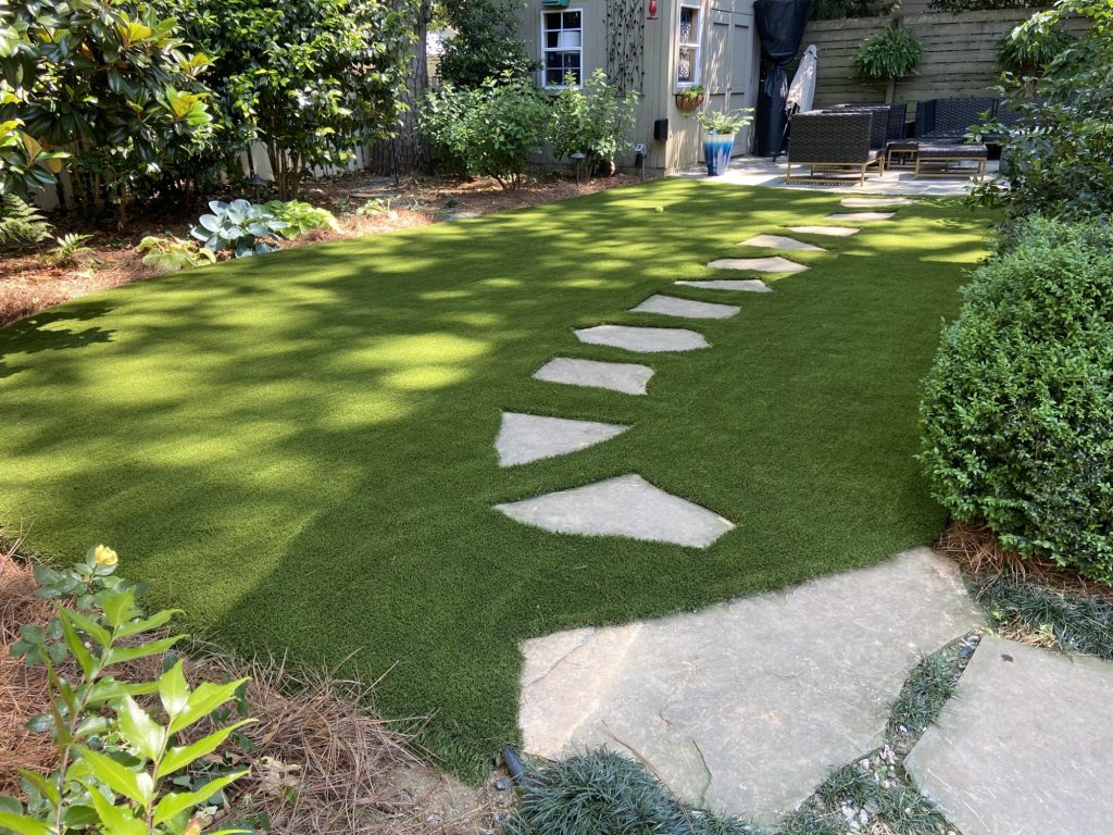 Artificial grass walkway 