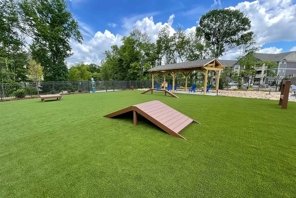 Commercial artificial grass dog park from SYNLawn