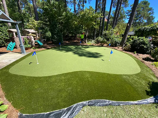residential putting green artificial grass lawn