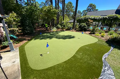 residential putting green artificial grass lawn