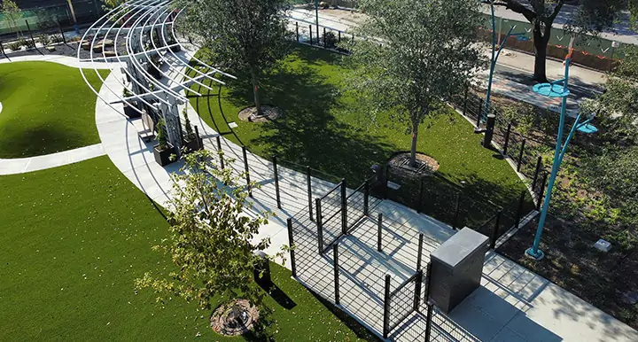 Artificial gras dog park installed by SYNLawn