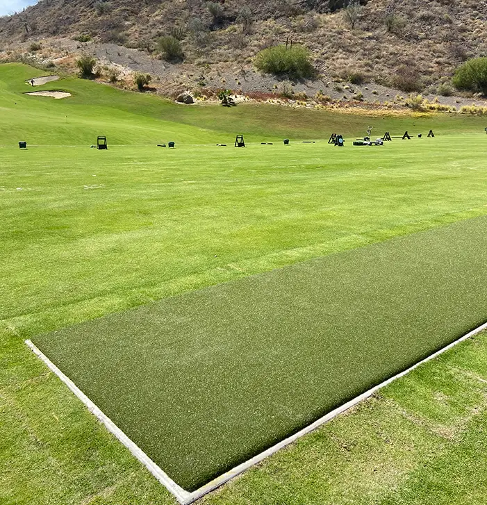 Artificial grass driving range from SYNLawn